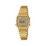 Montre Casio femme résine doré bracelet acier doré - vue 1