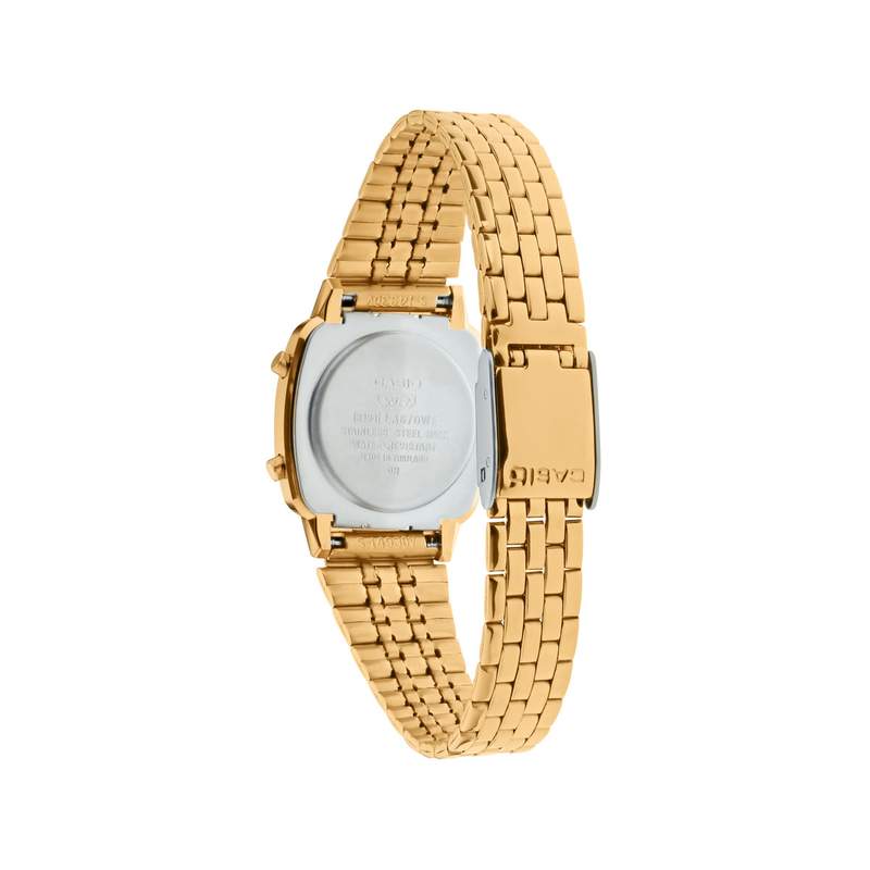 Casio women's gold resin watch with gold steel bracelet - view 3