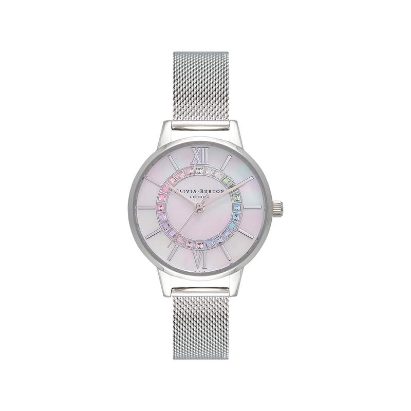 Montre Olivia Burton femme acier bracelet maille milanaise - vue 1