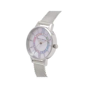 Montre Olivia Burton femme acier bracelet maille milanaise