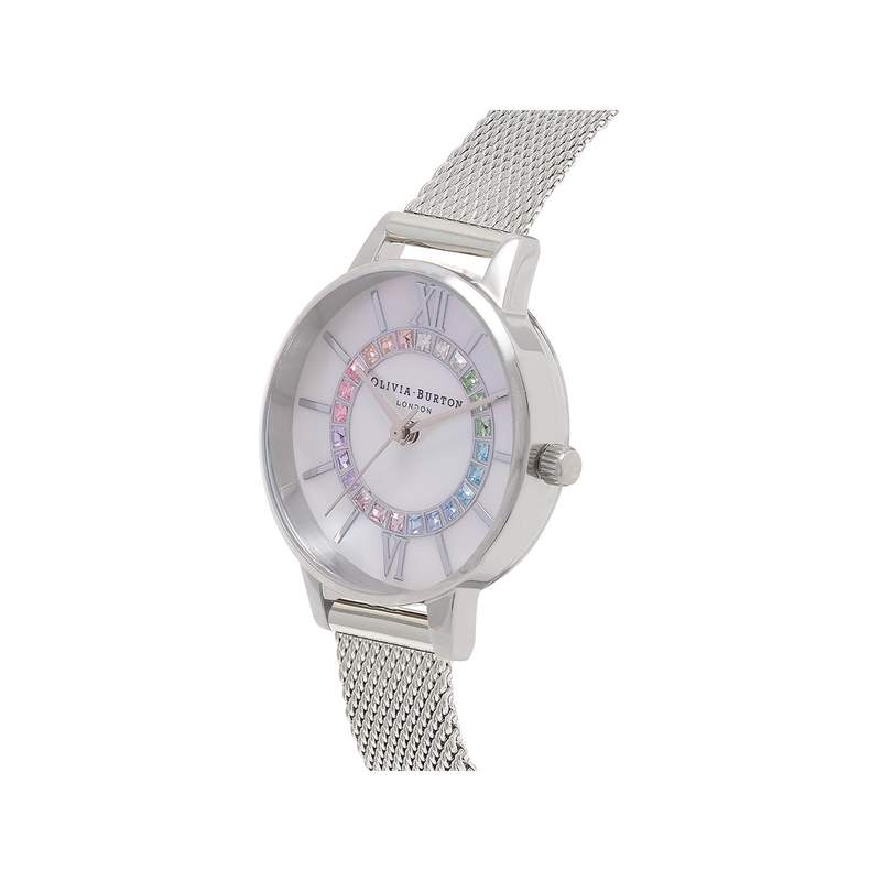 Montre Olivia Burton femme acier bracelet maille milanaise - vue 2