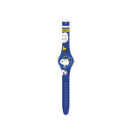 Montre Swatch mixte matériaux biosourcés bleus motif personnages Peanuts - vue 3