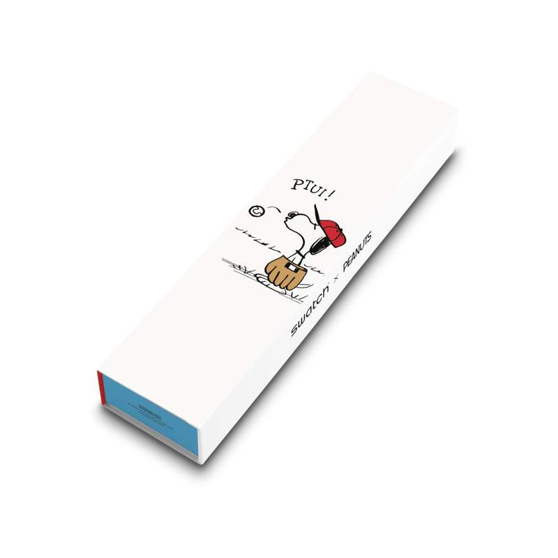 Montre Swatch mixte matériaux biosourcés blanc motif personnage Peanuts - vue 4