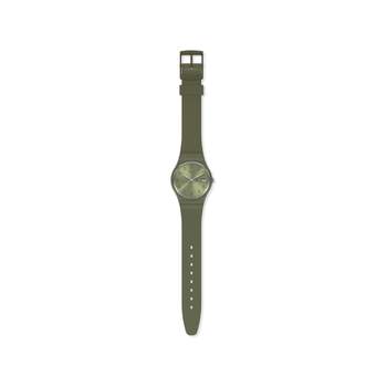 Swatch-horloge voor dames en heren, groen kunststof
