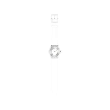 Swatch watch mixed bio-sourced materials white silicone strap