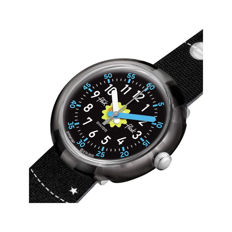Montre Flik Flak enfant noir matériaux biosourcés - vue 2