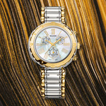 Montre Balmain femme acier bicolore jaune - vue D1