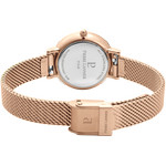 Montre Pierre Lannier femme acier doré rose maille milanaise - vue 3