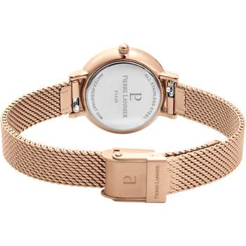 Montre Pierre Lannier femme acier doré rose maille milanaise