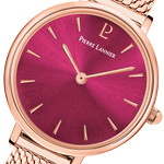 Montre Pierre Lannier femme acier doré rose maille milanaise - vue D1