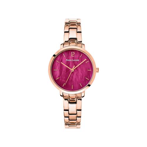 Montre Pierre Lannier femme acier doré rose