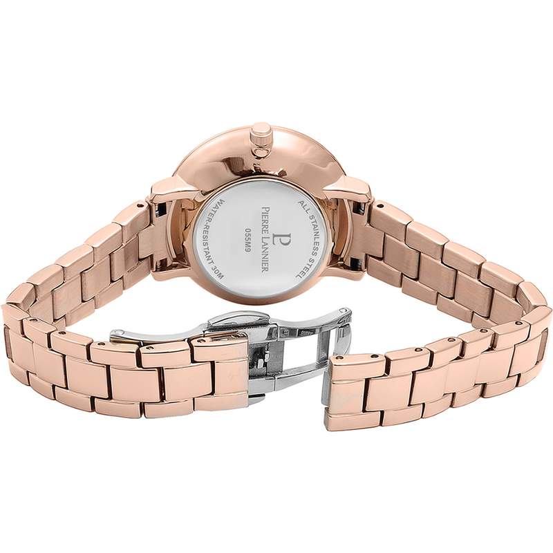 Montre Pierre Lannier femme acier doré rose - vue 3
