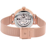 Montre Pierre Lannier femme automatique acier doré rose maille milanaise - vue 3