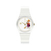 Montre Swatch Gent How Majestic mixte plastique silicone blanc - vue V1