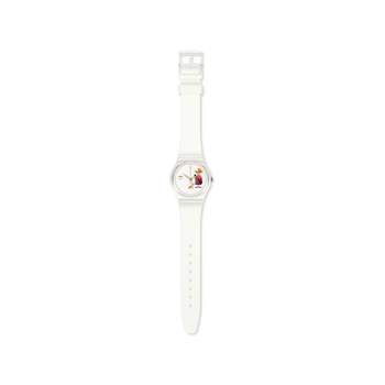 Swatch Gent How Majestic watch mixed plastic silicone white