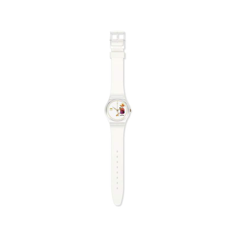 Montre Swatch Gent How Majestic mixte plastique silicone blanc - vue 4