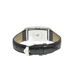 Montre Lip femme acier bracelet cuir noir - vue 3