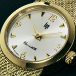 Montre Lip femme acier bracelet métal doré - vue D1