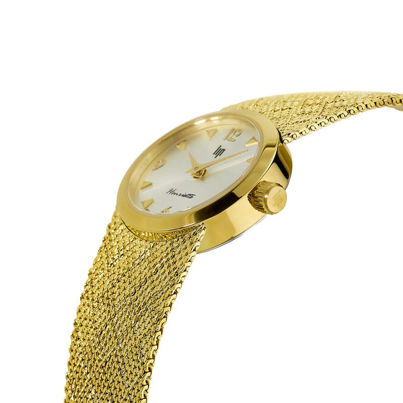 Montre Lip femme acier bracelet métal doré - vue D2