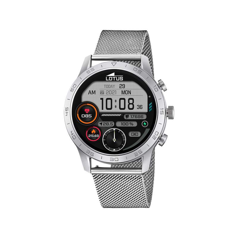 Montre Lotus mixte connectée acier bracelet acier maille milanaise - vue 1