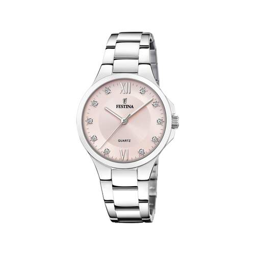 Festina dameshorloge van roestvrij staal met roestvrijstalen armband