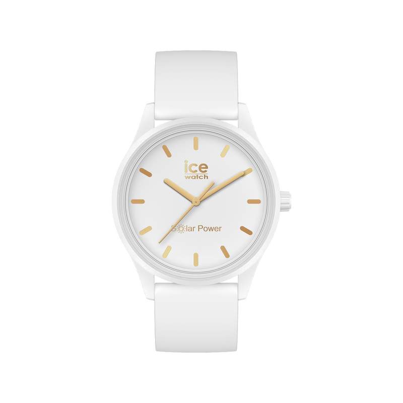 Montre Ice watch femme solaire bracelet plastique blanc - vue 1