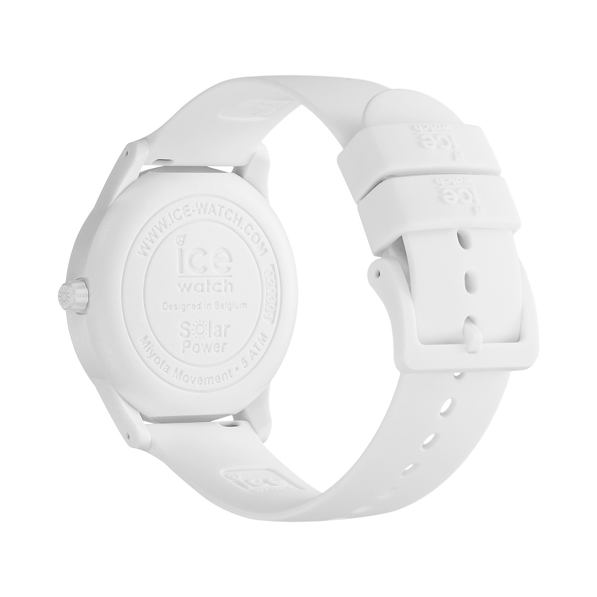 Montre Ice watch femme solaire bracelet plastique blanc - vue 3