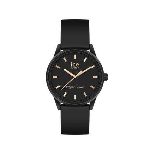 Montre Ice Watch femme solaire bracelet plastique noir