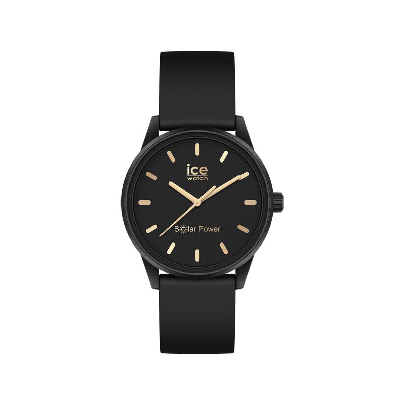 Montre Ice Watch femme solaire bracelet plastique noir - vue 1
