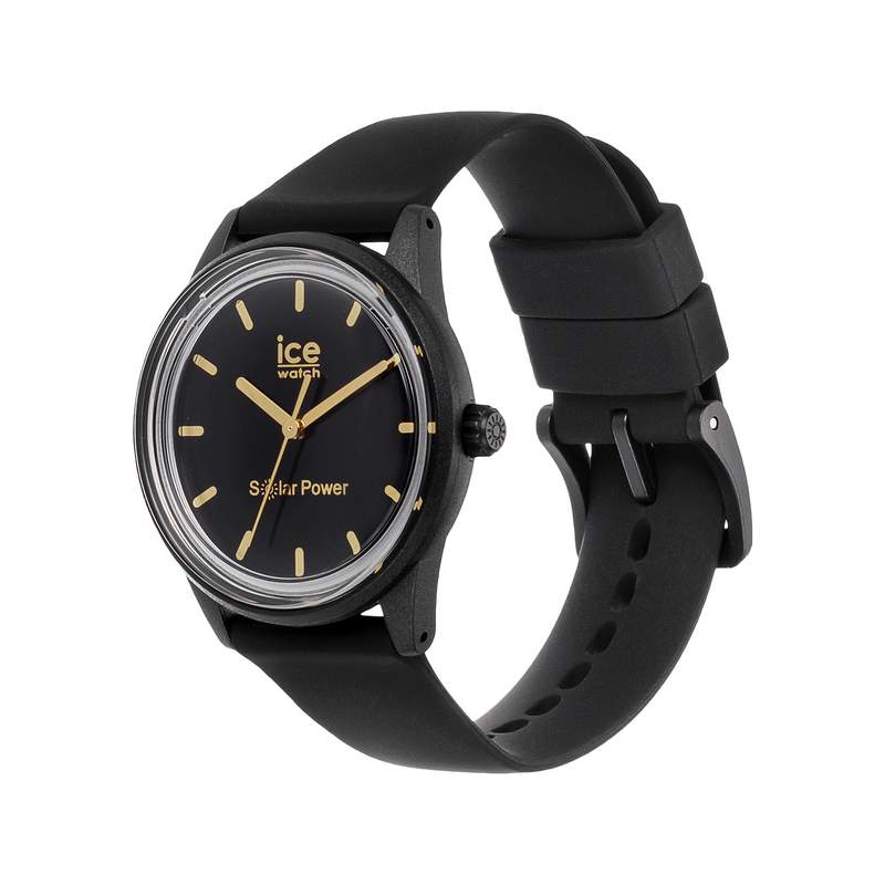 Montre Ice Watch femme solaire bracelet plastique noir - vue 4