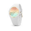 Montre Ice watch femme analogique, bracelet silicone blanc - vue V1