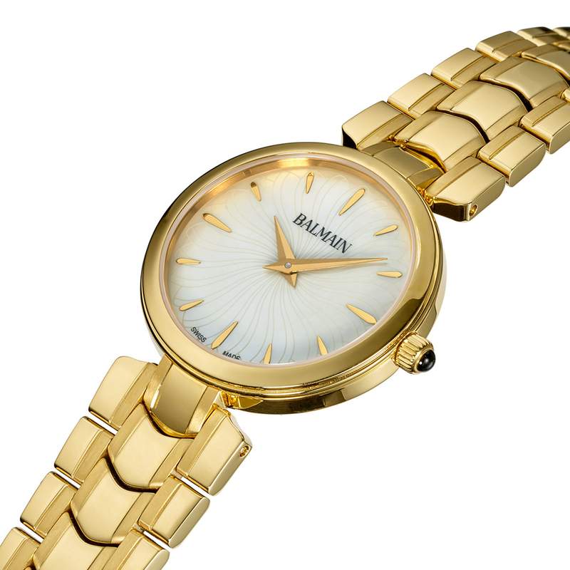 Balmain women's watch with yellow gold bracelet - view D1
