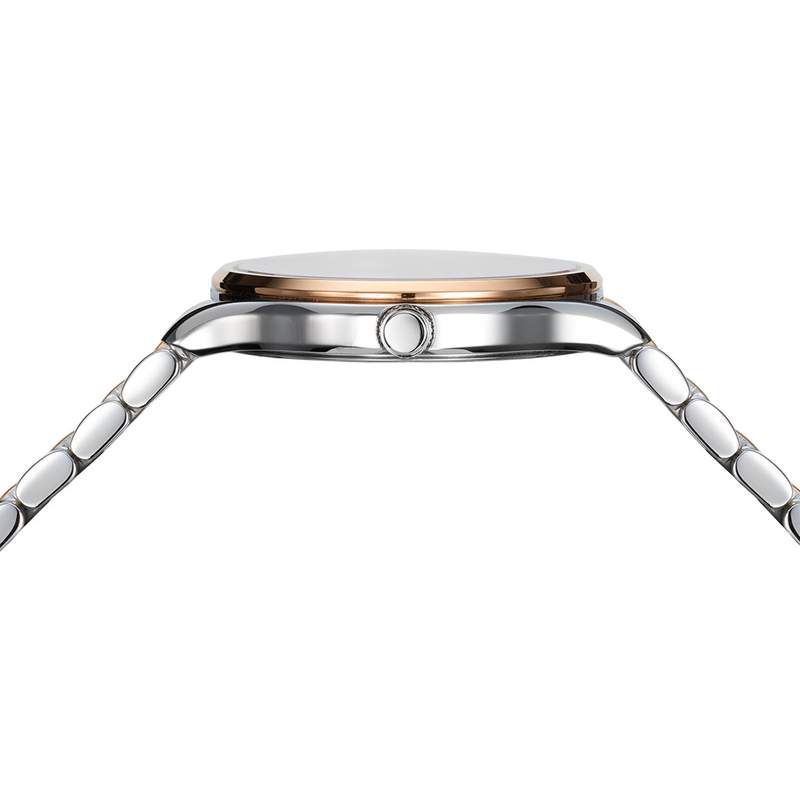 Balmain femme cadran nacre bracelet acier bicolore rose - vue 2