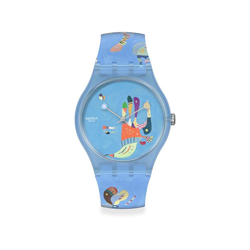Montre Swatch mixte plastique bracelet silicone bleu - vue 1