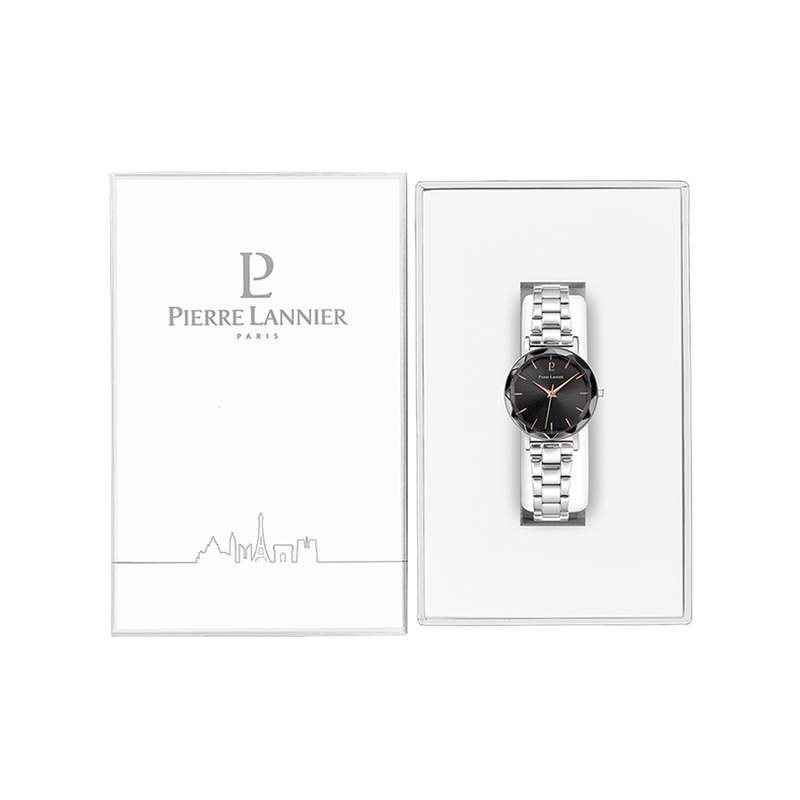 Montre Pierre Lannier femme bracelet acier - vue D2