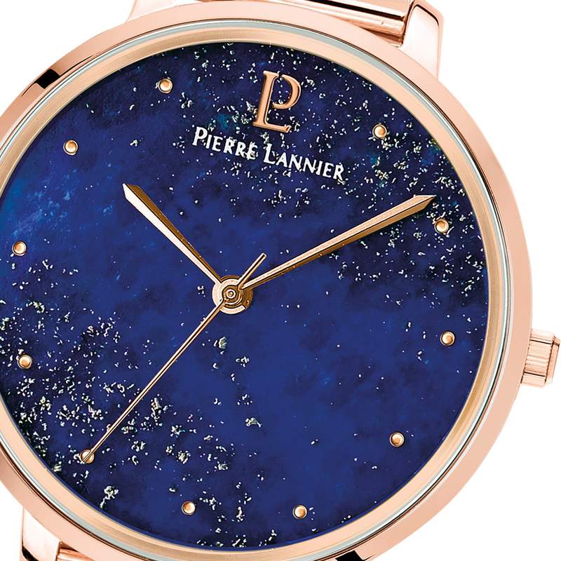 Montre Pierre Lannier femme acier doré rose - vue D1
