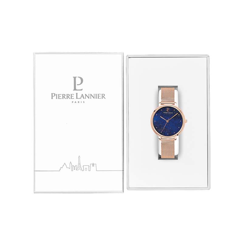 Montre Pierre Lannier femme acier doré rose - vue D2