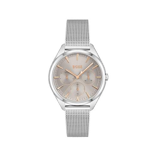 Montre Boss femme bracelet acier argent