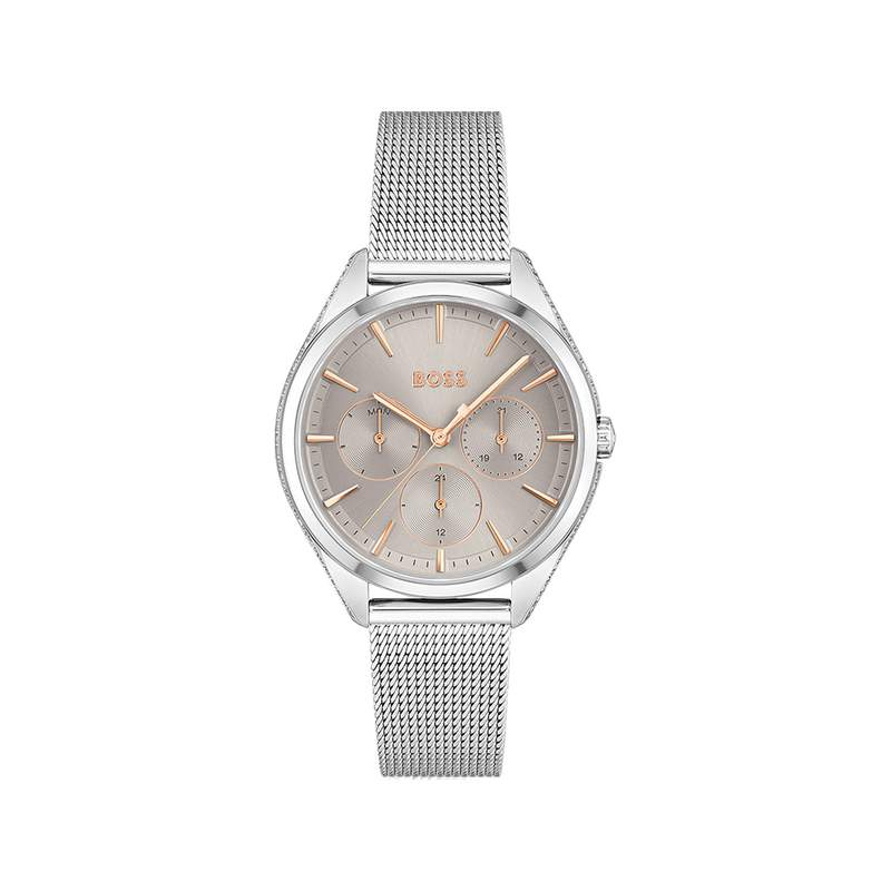 Montre Boss femme bracelet acier argent - vue 1