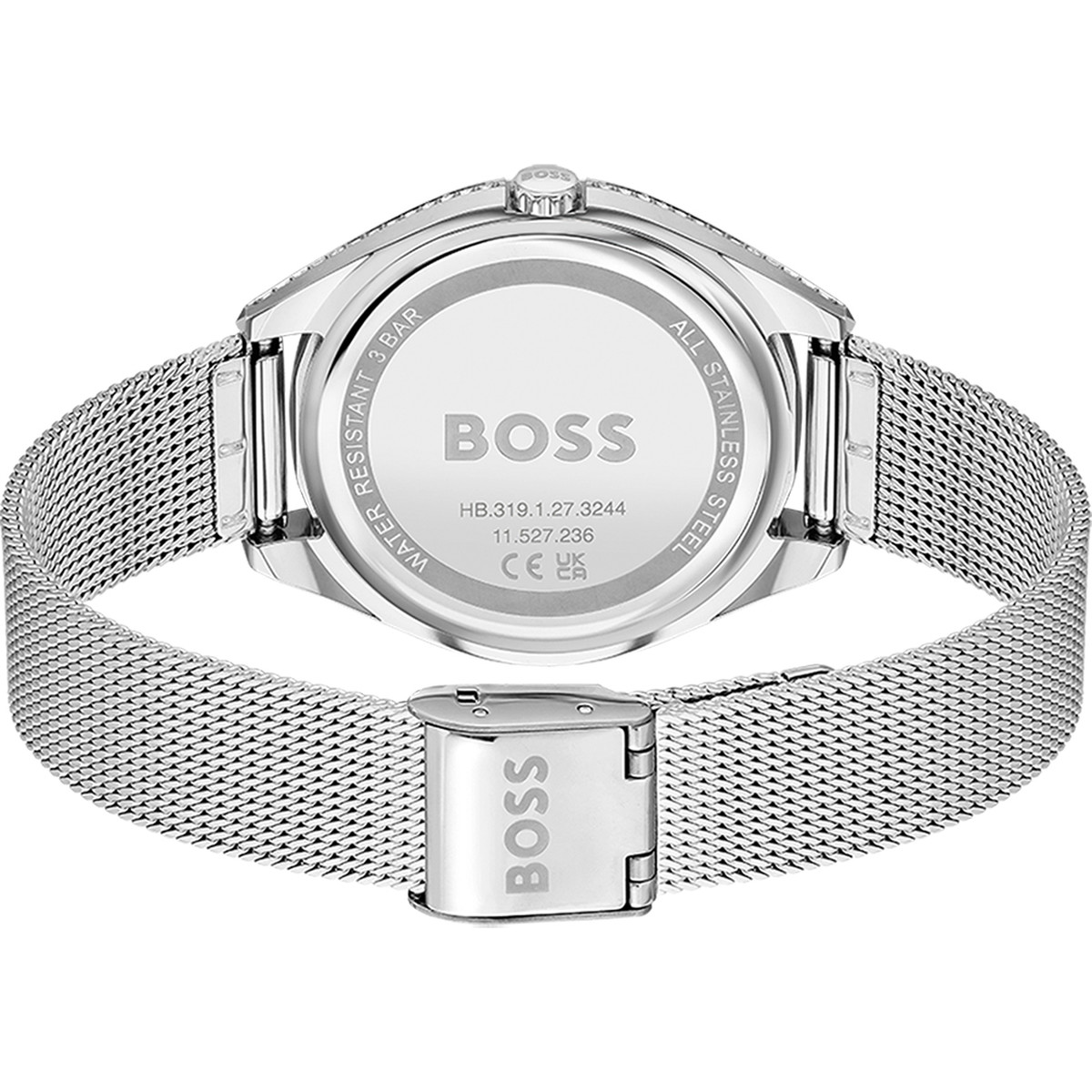 Montre Boss femme bracelet acier argent - vue 3