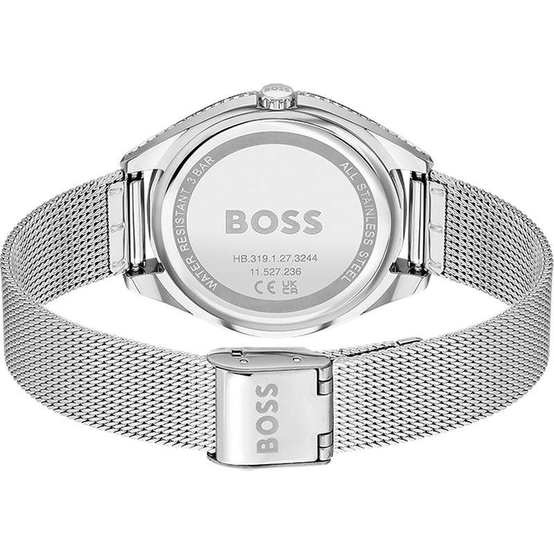 Montre Boss femme bracelet acier argent - vue 3