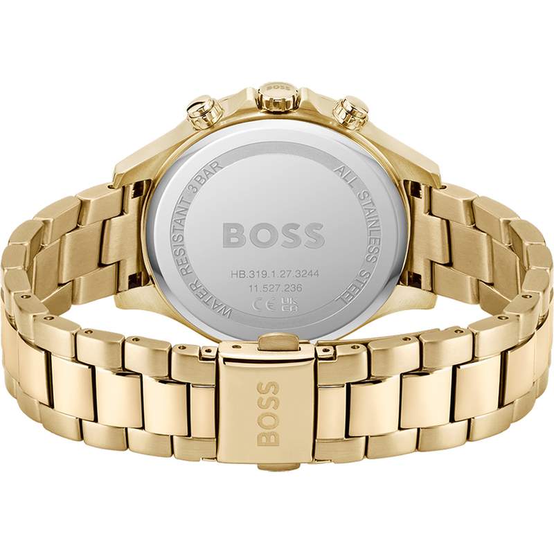 Montre Boss femme bracelet acier dore jaune - vue 3