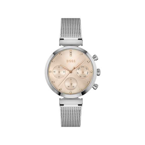 Montre Boss femme bracelet acier argent