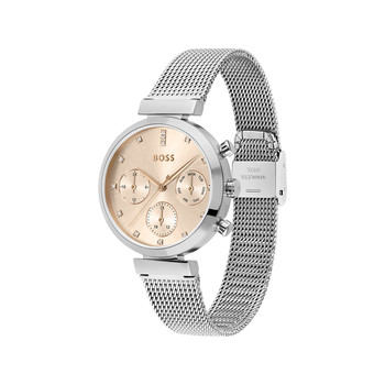 Montre Boss femme bracelet acier argent