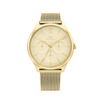 Montre Tommy Hilfiger femme acier doré jaune - vue 1