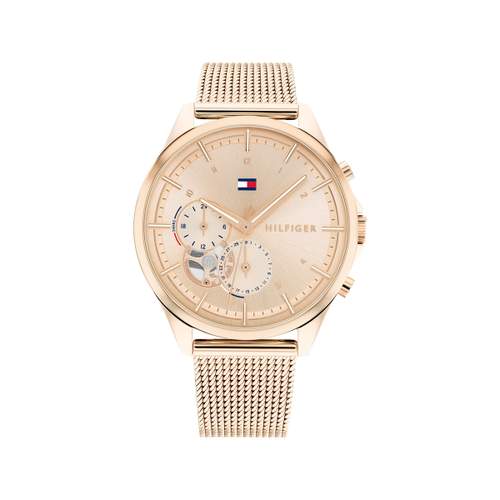 Montre Tommy Hilfiger femme acier doré rose
