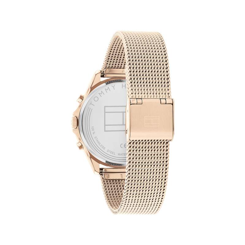 Montre Tommy Hilfiger femme acier doré rose - vue 3