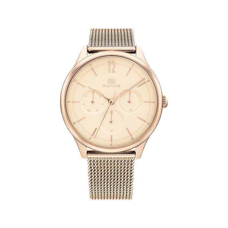 Montre Tommy Hilfiger femme acier dore rose - vue 1