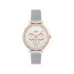 Montre Lacoste femme acier bicolore rose bracelet acier - vue 1
