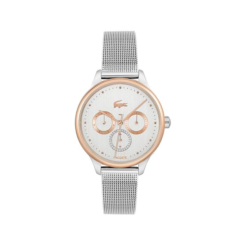 Montre Lacoste femme acier bicolore rose bracelet acier - vue 1